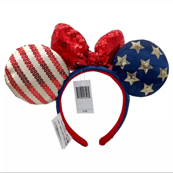 Disney Patriotic Minnie Mouse Ears Headband - Picture 2 of 2